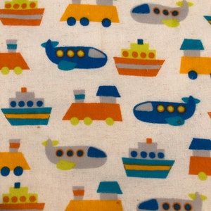 Planes Trains and Boats! Flannel blanket