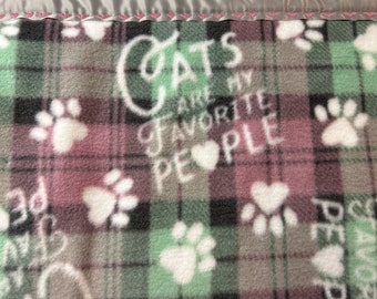 Cats are my favorite people! fleece blanket