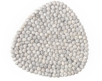 Stone Design Felt Ball Trivet - 8" Trivet, Pot Mat, Pot Holder, Heat Resistant Durable Felt Design (One Piece) by Reefelt