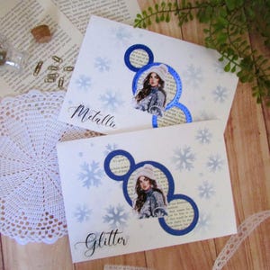 Pack de 45 cadres glitters ou metalics, paillettes die cuts découpe en papier cartonné 216g pour art journal, scrapbooking, journaling,