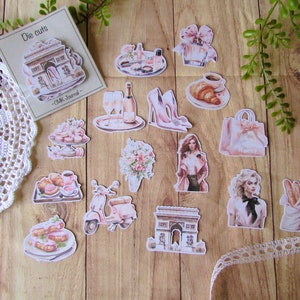 Pack de 15 die cuts en papier pour art journal, bullet journal, planner, scrapbooking, découpe en papier