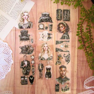 Adesivi a nastro ad anello 7x100cm Serata glamour, diario d'arte, journaling, diario spazzatura, diario creativo, scrapbooking