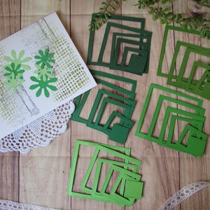 Pack de 30 cadres die cuts découpe en papier cartonné 216g pour art journal, scrapbooking, journaling, junk journal, journal