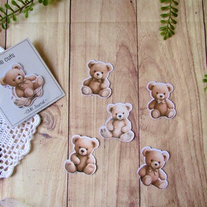Pack de die cuts "Teddy bear" découpe en papier pour scrapbooking, art journal, planner, bullet journal, journaling, oursons