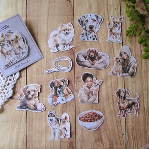 Pack de die cuts "Dog lover" découpe en papier pour art journal, scrapbooking, bullet journal, journaling, planner