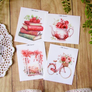 Maxi stickers "Raspberry cottage" autocollants pour bullet journal, art journal, planner, scrapbooking