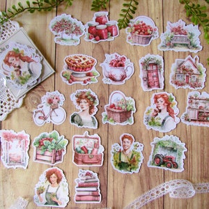Pack de die cuts "Raspberry cottage" découpe en papier pour scrapbooking, art journal, planner, bullet journal, journaling,