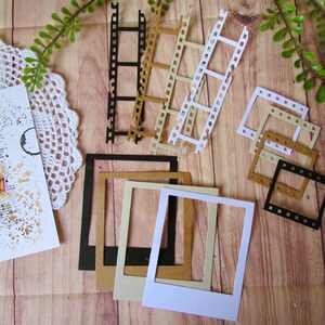 Pack de die cuts pour scrapbooking, art journal, junk journal, polaroid, pellicule photo, papier
