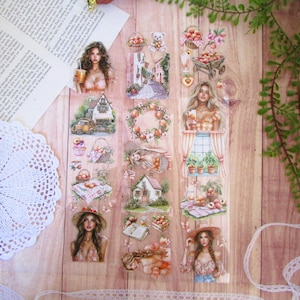 Cinta adhesiva de 7 x 100 cm. Verano melocotón, diario artístico, diario, diario basura, diario creativo, scrapbooking.