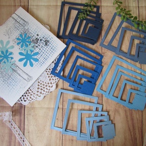 Pack de 30 cadres die cuts découpe en papier cartonné 216g pour art journal, scrapbooking, journaling, junk journal, journal