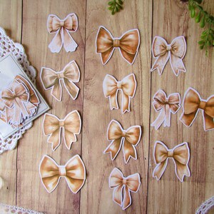 Pack de die cuts "Noeuds vintage" découpe en papier pour scrapbooking, art journal, planner, bullet journal, journaling, vintage bows