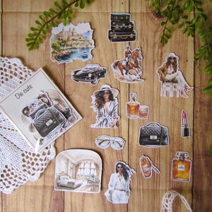 Pack de die cuts "Monaco" découpe en papier pour scrapbooking, planner, art journal, journaling, bullet journal