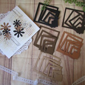 Pack de 30 cadres die cuts découpe en papier cartonné 216g pour art journal, scrapbooking, journaling, junk journal, journal