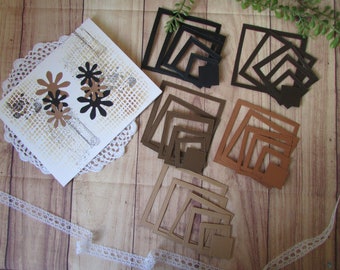 Pack of 30 die cut frames made from 216g cardboard paper for art journal, scrapbooking, journaling, junk journal, journal