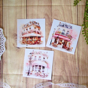 Stickers de fond transparent "Paris" pour art journal, journaling, bullet journal, planner, scrapbooking, background stickers, ephemera