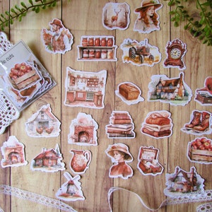 Pack de die cuts "Rustic cottage" découpe en papier pour scrapbooking, art journal, planner, bullet journal, journaling, autumn