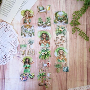 Cinta adhesiva de 7 x 100 cm para vacaciones tropicales, diario artístico, diario, diario basura, diario creativo, scrapbooking