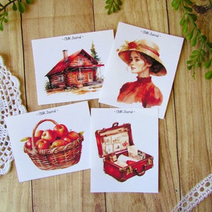 Maxi stickers "Rustic cottage" autocollants pour bullet journal, art journal, planner, scrapbooking