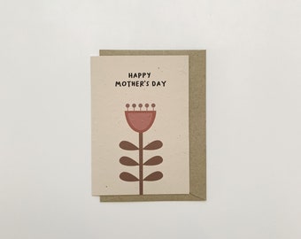 Mother's day - Flower - Plantable seeded paper greeting card