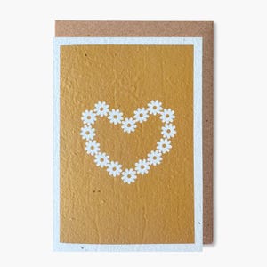 heart of flowers - Plantable seeded paper greeting card