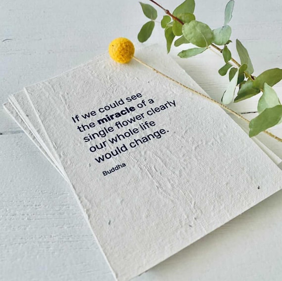 Seed Paper Plantable Card with Artist Of Your Life Quote
