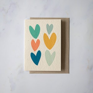 Lovehearts - Plantable seeded paper greeting card