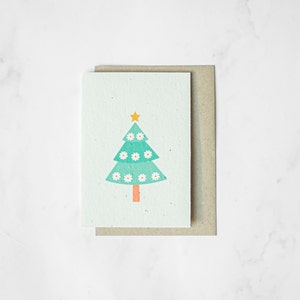 Arbre de Noël - Carte de voeux en papier ensemencé plantable