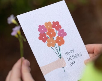 Mother’s day – Bouquet - Plantable seeded paper greeting card