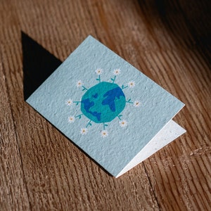 Planet love Plantable seeded paper greeting card image 3