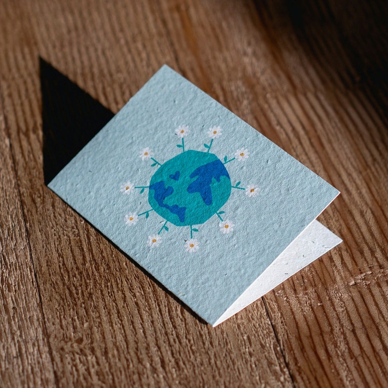 Planet love Plantable seeded paper greeting card image 3