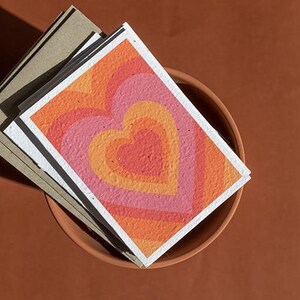 Groovy love - Biglietto di auguri in carta piantabile con semi