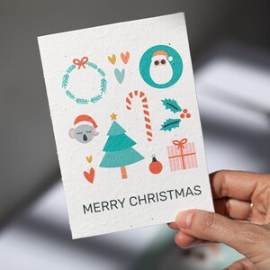 Weihnachtsfreuden - Pflanzliche Grußkarte aus Samenpapier