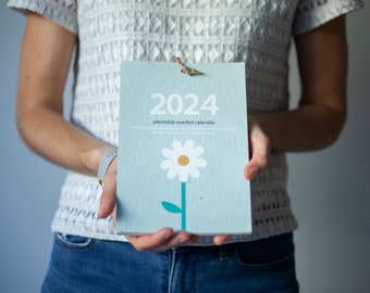 Plantable seeded 2024 calendar - Daisy