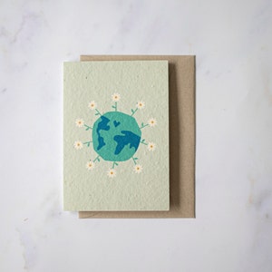 Planet love Plantable seeded paper greeting card image 1
