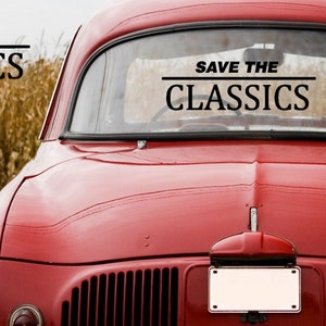 2 Stickers Save the Classic Car Sticker Tuning JDM Decal Bike Truck Motorcycle Car LE Oldschool Truck