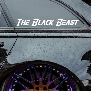 2x Sticker The Black Beast Car Sticker Tuning JDM Decal Bike Truck Motorcycle Car LE Oldschool Truck Racing