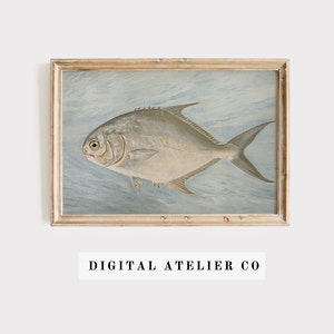 Vintage fish Print Fishing Painting Fish art Wall Decor Antique Nature Art 2051