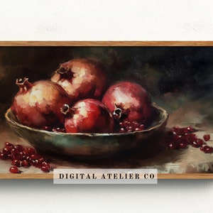 Vintage Oil Painting Still Life Fruit Framed Canvas Gesso Frame -   Finland