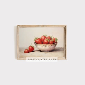 Fruit print Strawberry Kitchen Print Summer Fruit Wall Art 2276