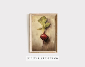 Beetroot Painting Print: Vintage Kitchen Still Life (Digital Download)