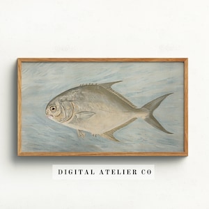 Samsung Frame TV Art | Fishing Country tv frame art | Fishing Painting | Fish frame tv art | Tv Art | Antique Wall Art | Nature Art | 2051