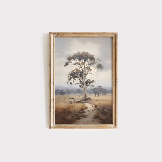 Gum tree print painting Eucalyptus tree Australian landscape wall art 2257