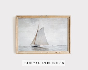Sailboat Painting, beach house decor, Ocean Oil Painting, 2035