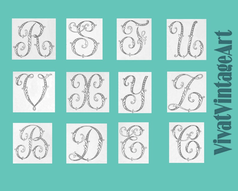 Victorian Alphabet Digital Download. High Resolution 300dpi Scan, JPG ...