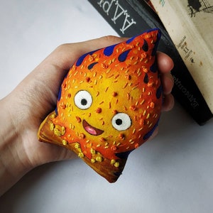 Handmade Calcifer figurine Artist cloth Calcifer. Cute | Etsy