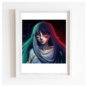 Digitaler Anime Druck, Anime Poster, Anime druckbares Kunstwerk, Ai Portrait, Manga Portrait Kunst, Anime Geschenk