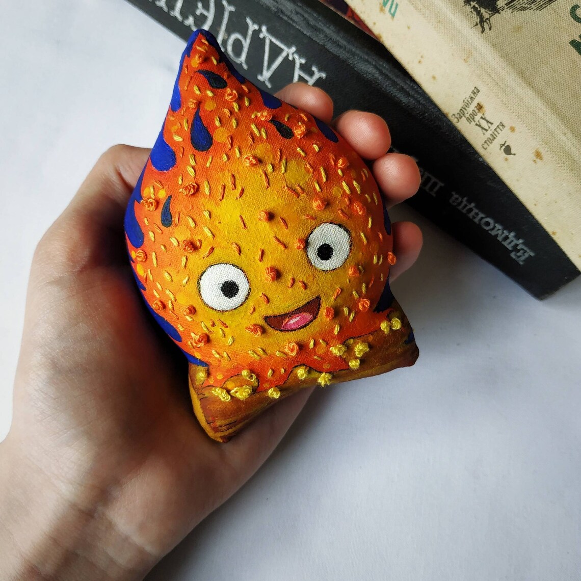 Handmade Calcifer figurine Artist cloth Calcifer. Cute | Etsy