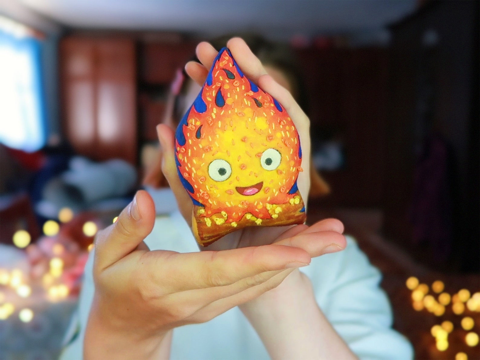 Handmade Calcifer figurine Artist cloth Calcifer. Cute | Etsy