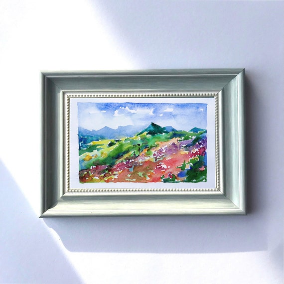 オリジナル水彩画風景画 - Etsy 日本