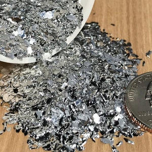 Polished aluminum flakes, nail art material, resin jewelry material, wood inlay